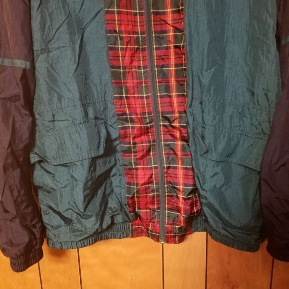 Womens Windbreaker Jacket XL Extra Large Zip Up Vintage 1990s F1 - Picture 4 of 5